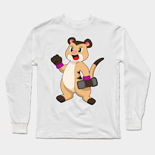 Meerkat with Dumbbell Long Sleeve T-Shirt